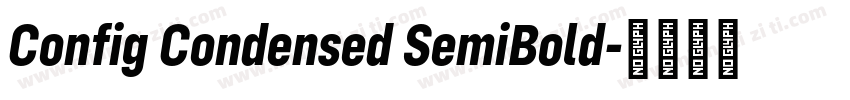 Config Condensed SemiBold字体转换